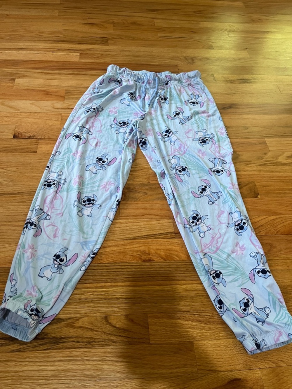 Disney Light Blue Stitch Allover Print Pajama Pants